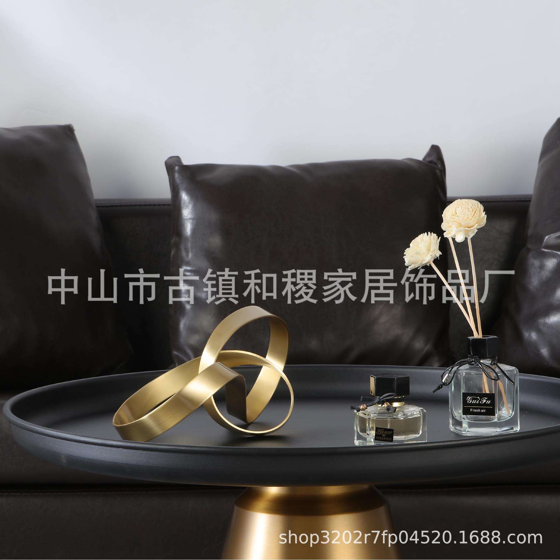意式轻奢设计师款室内铜摆件样板房间客厅玄关软装陈设饰品工艺品