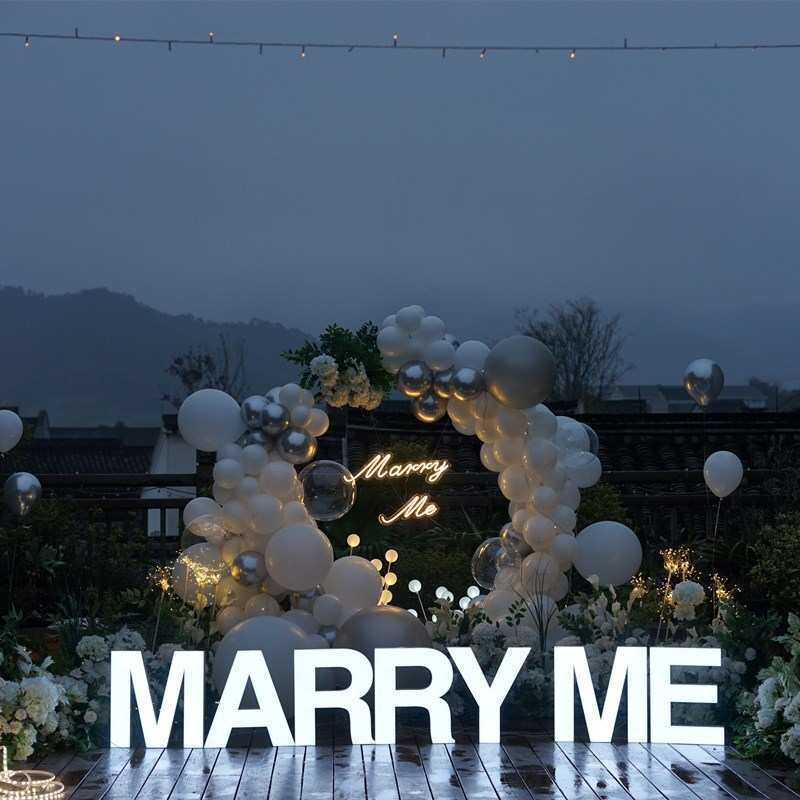 大号love表白marryme求婚发光数字灯100英文字母灯BABY生日氛围灯