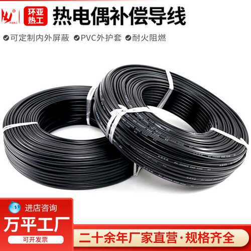 热电偶线补偿导线 铁氟龙测温线K型热电偶延长线J型E型N分度