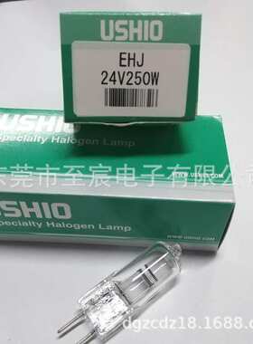 现货USHIO牛尾卤素灯泡EHJ 24V250W G6.35 CV-E CLH250内镜灯
