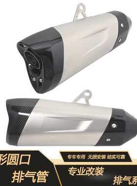 适用于摩托跑车R1250GS 800MT赛600AK550gsx250无极525改装排气管