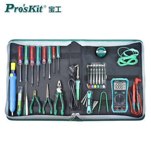 宝工PK-616H电子维修工具组螺丝刀电工钳电工钳烙铁焊接维修工具