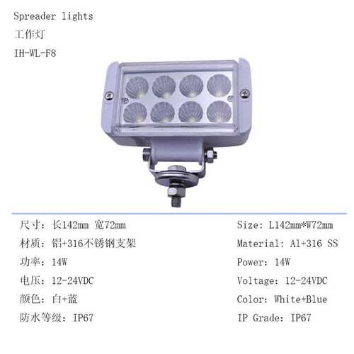 12V-24V游艇甲板灯LED越野车灯工程机械设备工作灯码头照明泛光灯