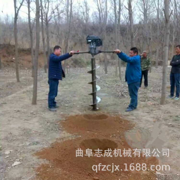 便携式果树挖坑机四冲程电线水泥杆打眼机大直径汽油打孔机