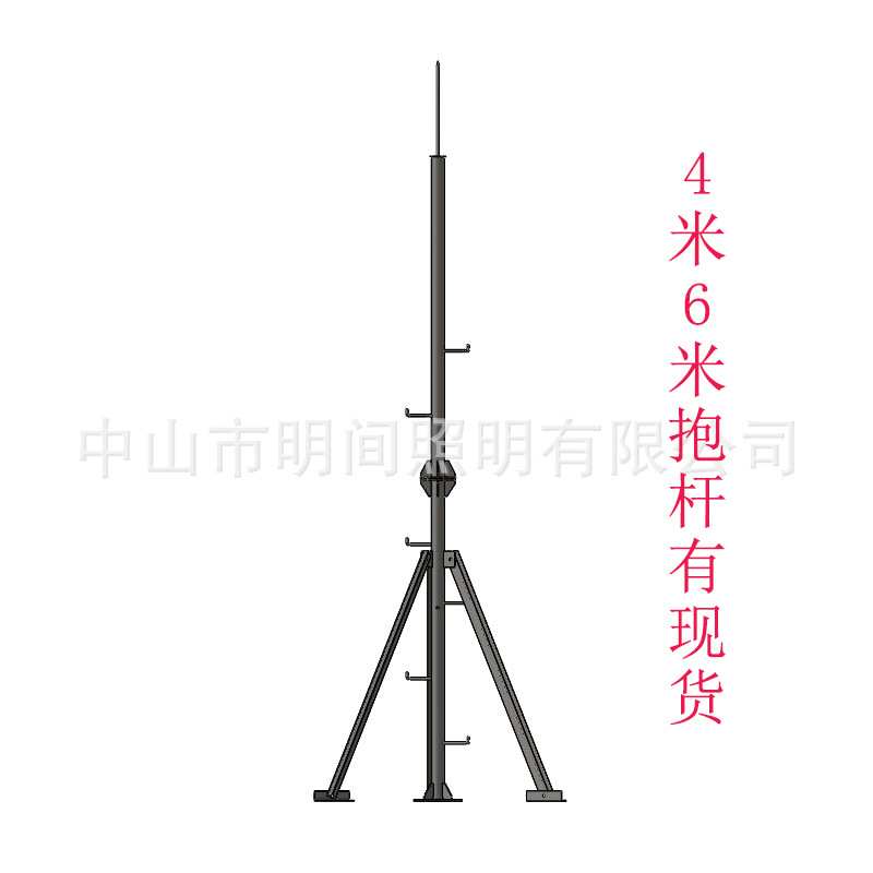 加工生产楼顶5G通信基站抱杆电信移动联通专用信号塔5G支撑杆钢架