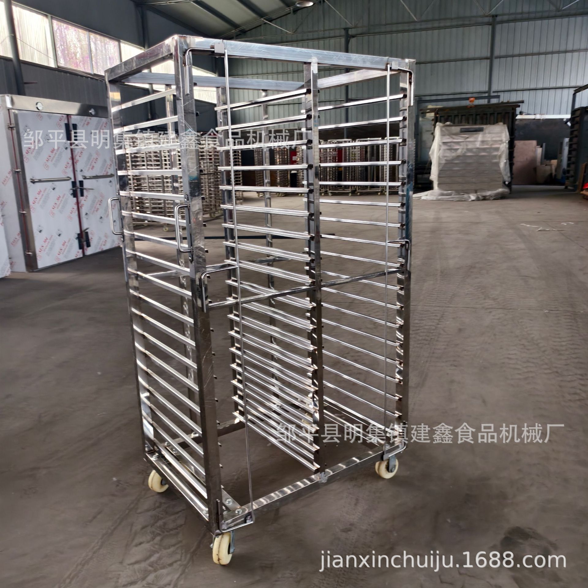 40-60盘馒头架子车商用水产冷冻周转车不锈钢货架