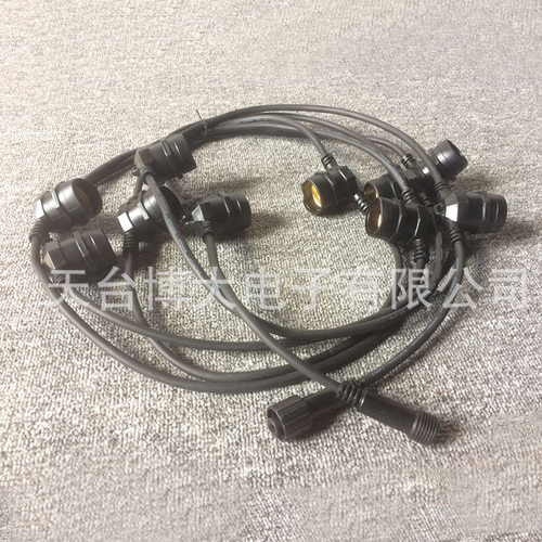 E26跑马灯带5米10头注塑铜套灯座厂家直销圣诞婚礼节日灯串装饰