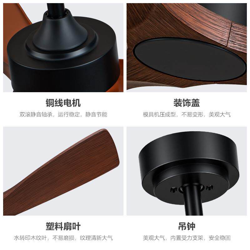 52寸大风力吊顶风扇工业风商用餐厅复古电扇北欧家用静音无灯吊扇