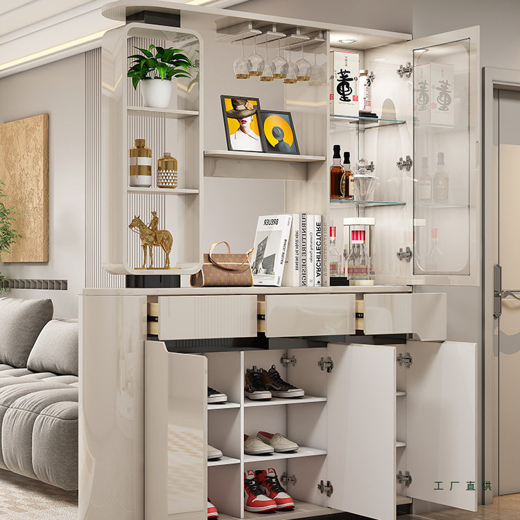 现代简约客厅进门玄关柜隔断柜酒柜鞋柜一体双面间厅柜门厅柜屏风