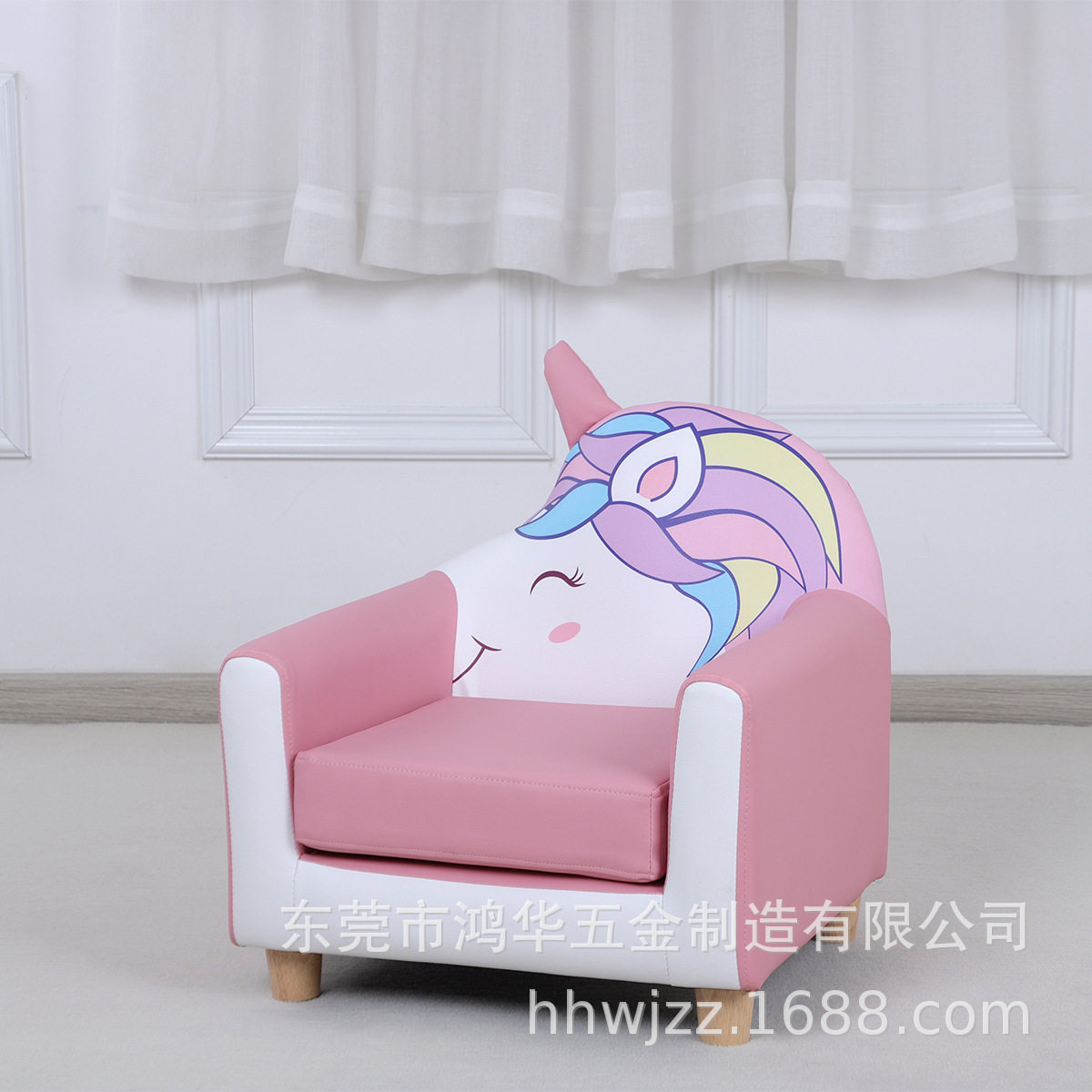 幼儿园阅读区儿童沙发迷你宝宝椅凳靠背懒人座椅可爱卡通独角兽