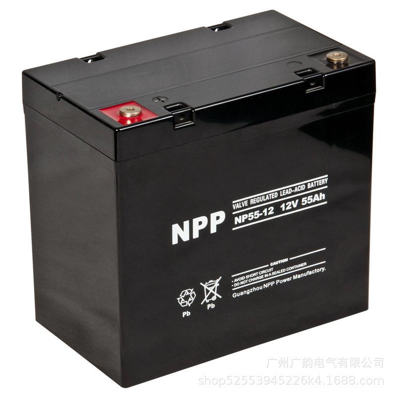 太阳能胶体12V55AH 耐普蓄电池NPG12-55AH 含税价格