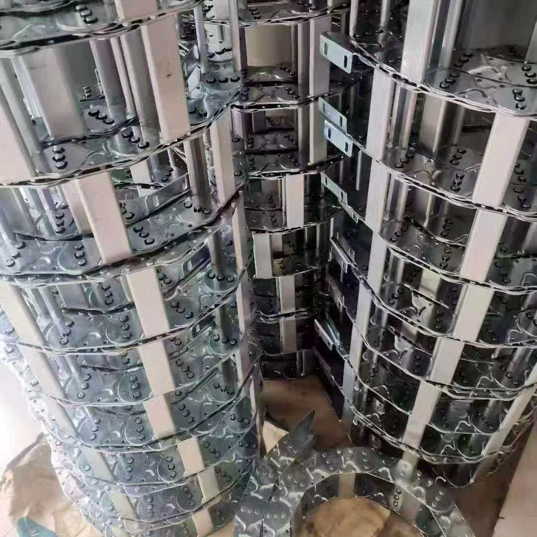 钢制拖链金属坦克链机床钢铝桥式全封闭油管不锈钢机械耐磨耐用