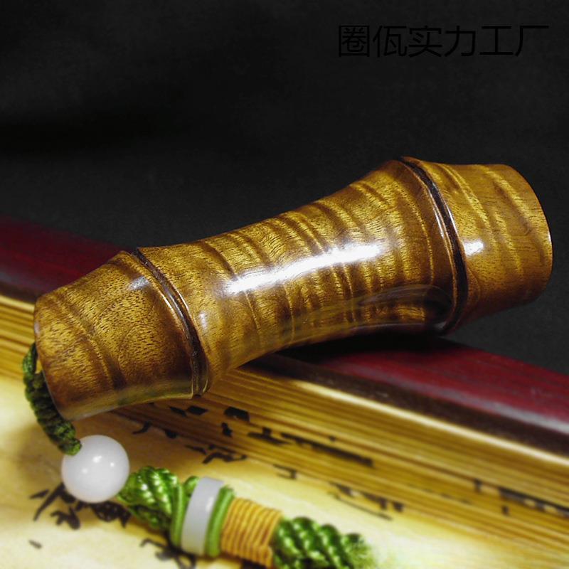 61K3乌木沉木金丝楠木竹节竹子节节高升手把件文玩手把玩