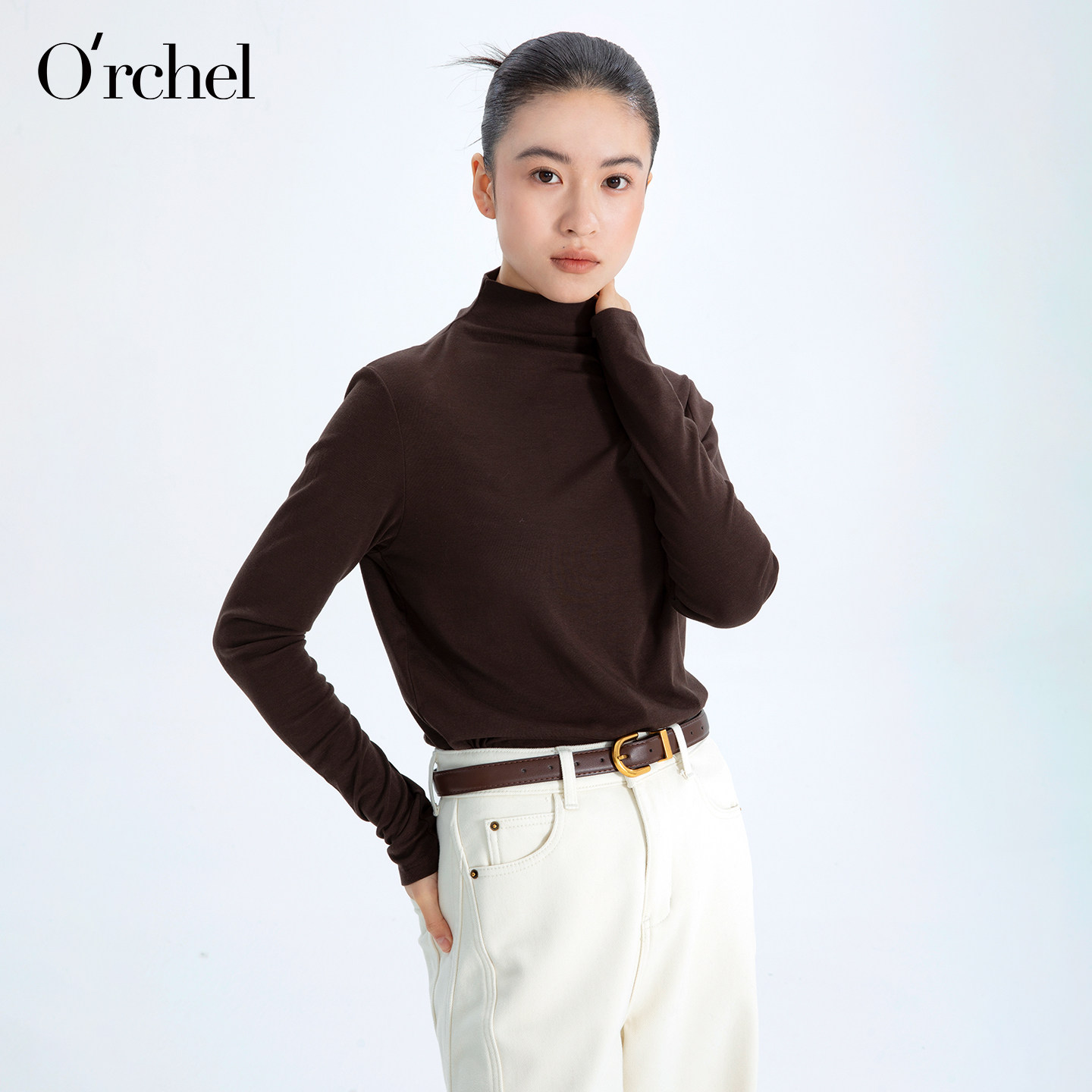 Orchel/欧榭丽秋冬新款套头羊毛混纺半高领纯色长袖打底衫针织衫,女装/女士精品,毛针织衫,淘宝优惠券,粉丝福利购,淘宝优惠卷