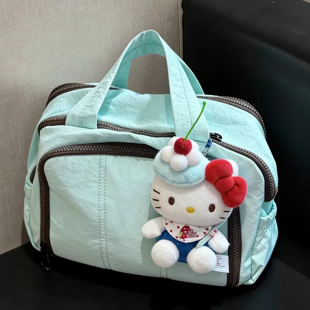 日韩风短途旅行随身洗漱包折叠旅行包女轻便手提包薄荷绿化妆包