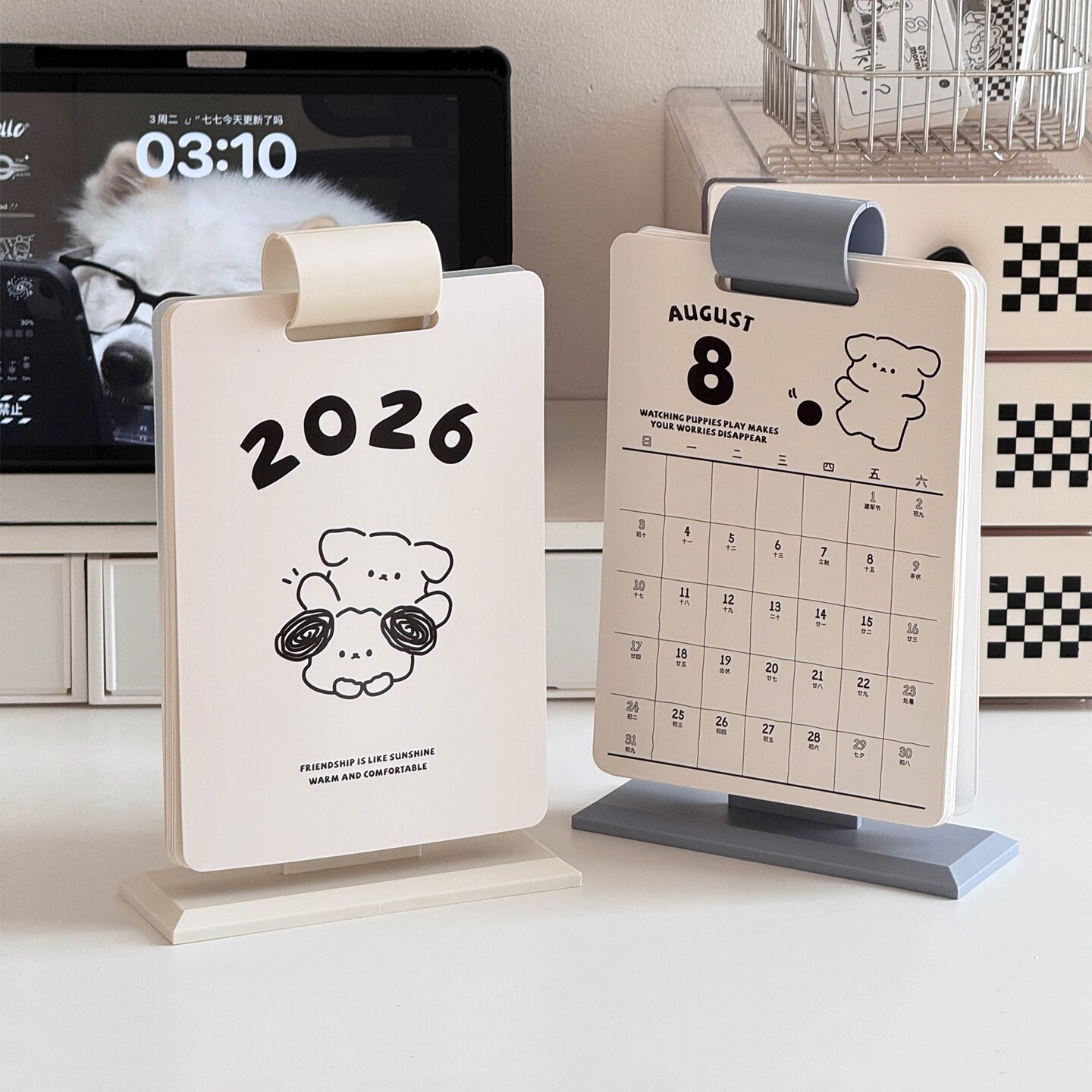 创意台历2025年日历2026年新款翻页月历办公室桌面摆件高颜值学生