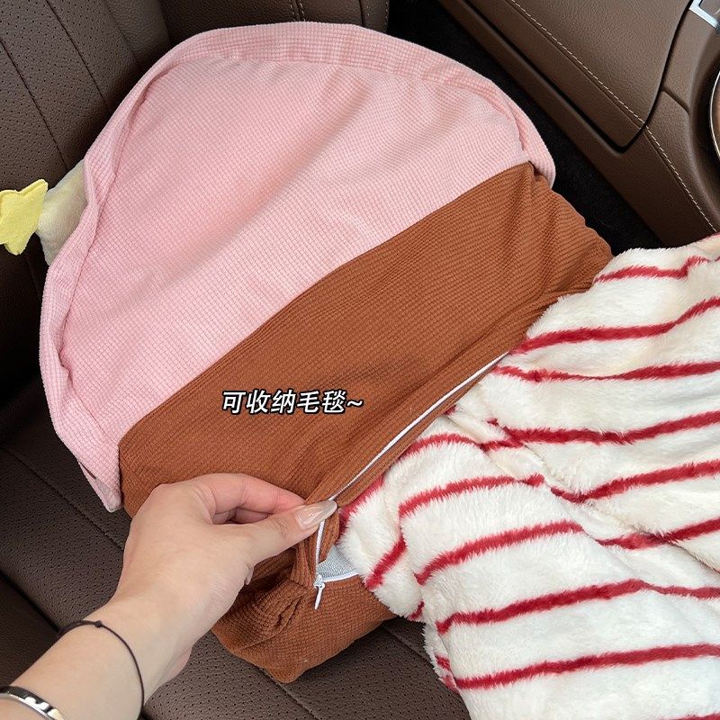 可爱车载抱枕被加厚二合一两用午睡毯抱枕汽车靠枕腰靠车内小毯子,居家布艺,抱枕被,淘宝优惠券,粉丝福利购,淘宝优惠卷