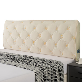 福字牀头套罩全包夹棉加厚保护高档皮木牀靠背软包高端大气可拆洗