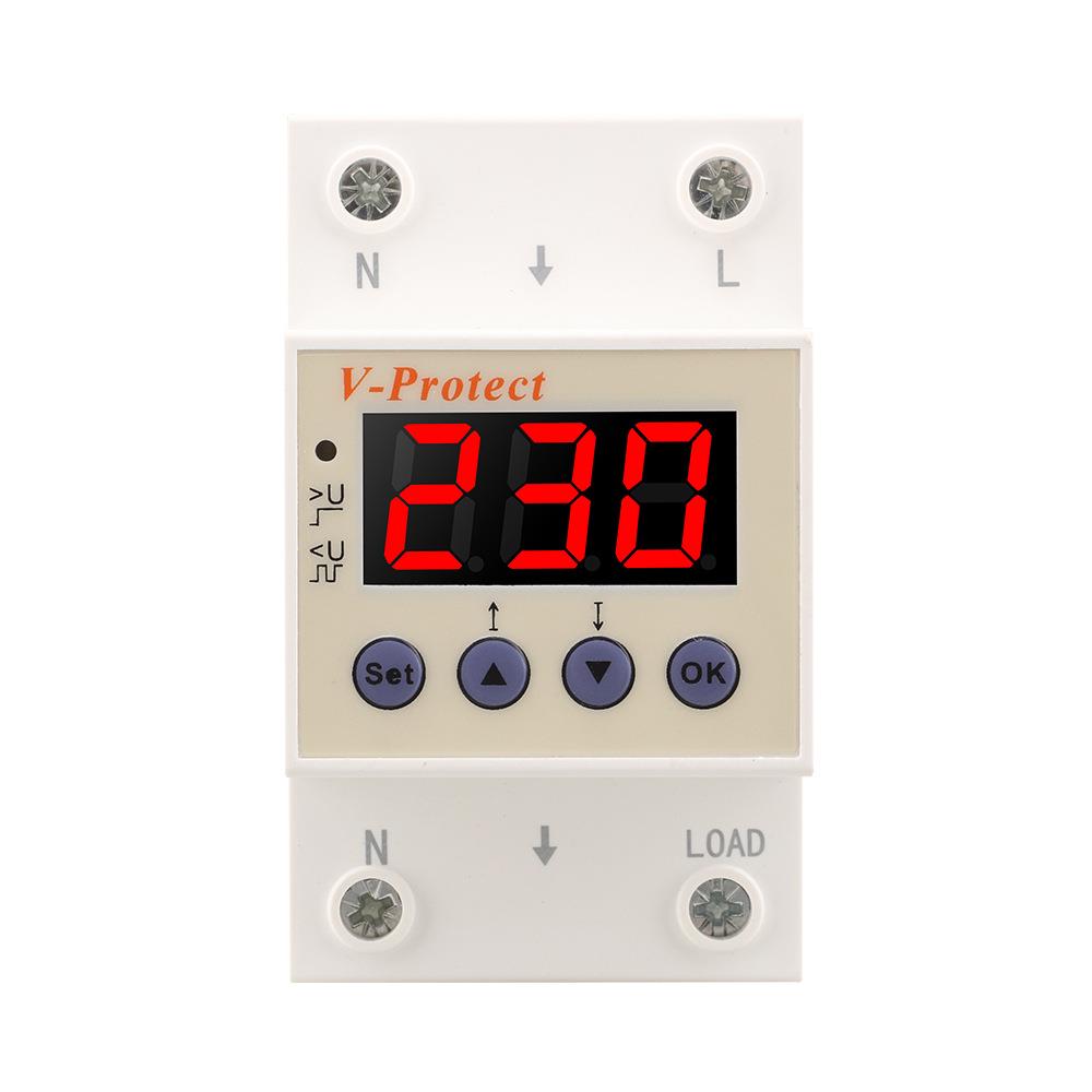出口型大尺寸电压保护设备40A/63A自复可调过欠压保护器220V/230V图片