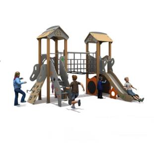 户外大型无动力塑料滑梯游乐设备幼儿园小区PE板滑梯组合游乐设施