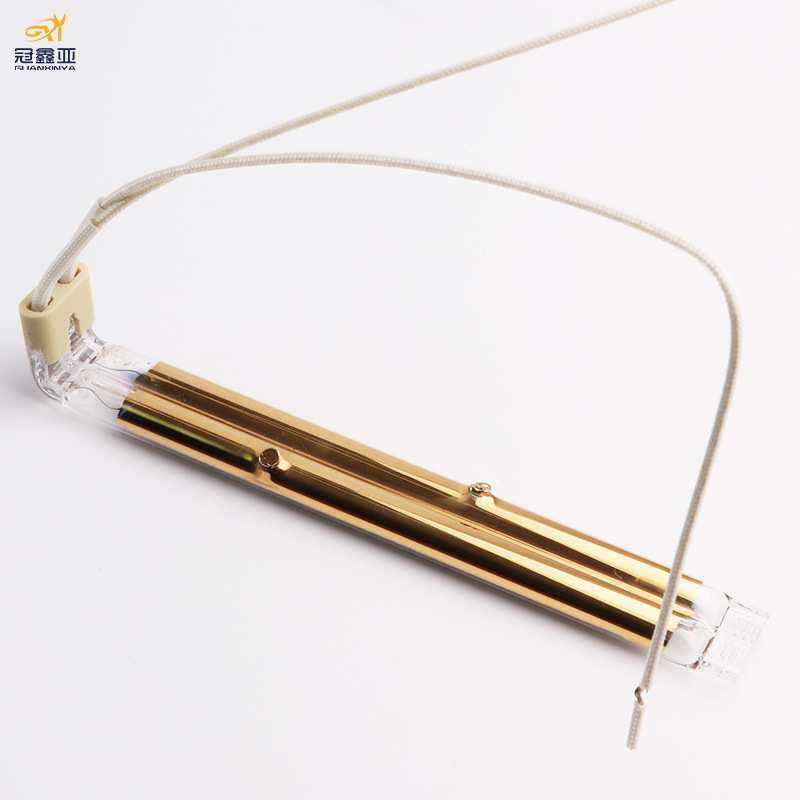 双管半镀金1KW185MM Infrared lamp红外线石英烘干双管加热电热管