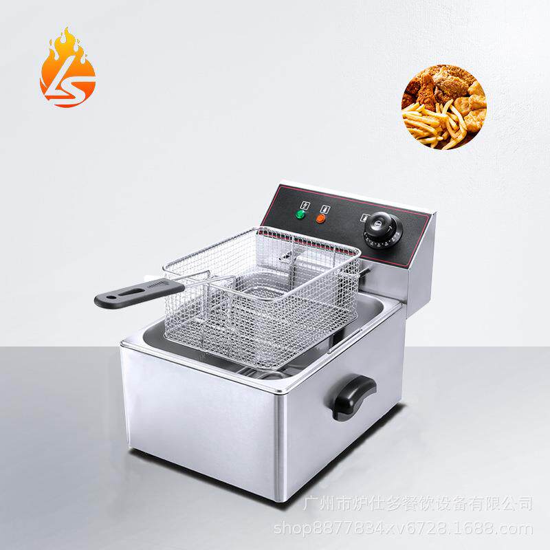 商用电炸炉单缸双缸台式油炸锅恒温6L大容量炸鸡炸薯条串串电炸炉