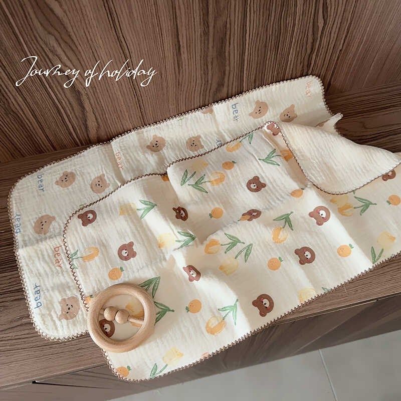 柔软纯棉六层纱布儿童洗脸毛巾婴儿防吐奶枕巾新生儿拍嗝巾长方巾