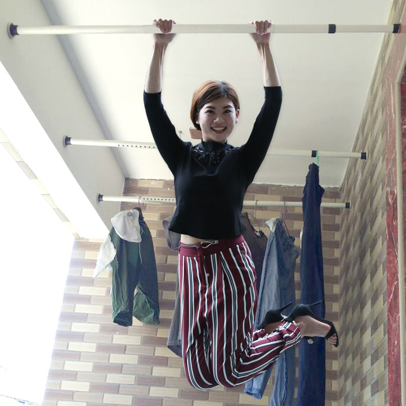 室内晒衣杆免打孔晾衣杆浴帘杆免安装卧室撑衣杆单杆窗帘杆伸缩杆,居家布艺,窗帘杆/罗马杆,淘宝优惠券,粉丝福利购,淘宝优惠卷