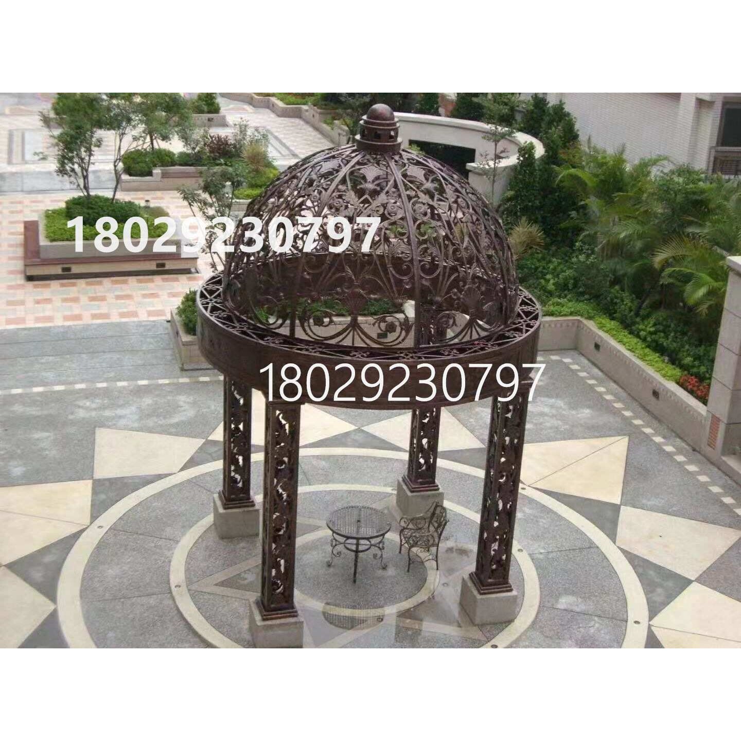 镂空铁艺凉亭 景观装饰穹顶 公园庭院金属工艺品雕塑圆顶
