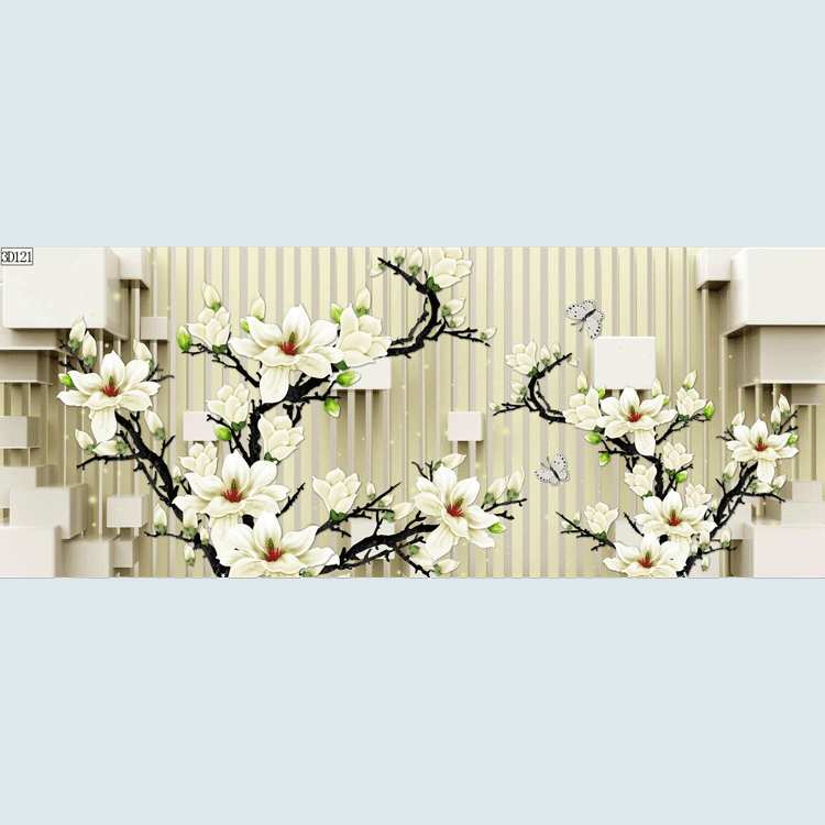 鱼缸水族背景画pp材质3D画质造景图福画家和万事兴富贵吉祥背景画