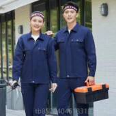 高档纯棉秋电工作服焊工防套装 加厚耐烫磨中海油劳保焊 白色春冬款