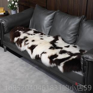 高档整张羊地皮毯羊体毛沙发垫皮毛一轻奢装饰卧室床边地毯飘窗纯