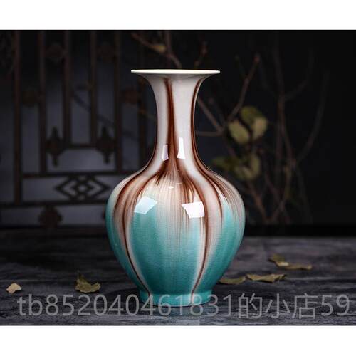 高档德镇陶瓷器设瓶摆 工艺品客景厅创意摆件花插器家居装瓷瓶摆