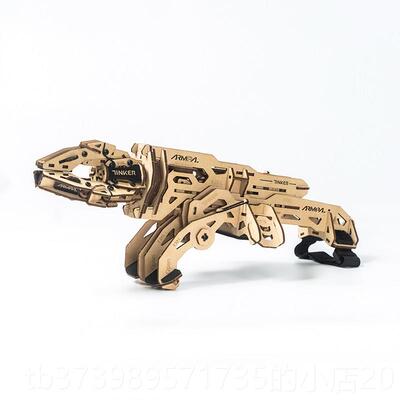 正品睿又设计ARM机PAL木质拼模型维修械装爪TINKER变形机械手立体