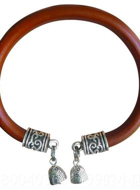 高档西藏天然吊正品鸡血铃藤手镯女坠款男银铛藏镯情侣民族风木质
