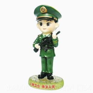 高档站小海岗军节公仔人偶型摆模件军嫂礼品退伍纪念水兵军人玩偶