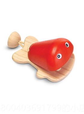 高档泰国口PlanTo具y鱼响板 儿童启蒙音乐s敲击木进制早教乐器玩