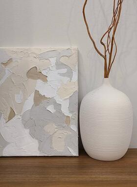 VanBuren手绘|侘寂wabisabi玄关抽象油画壁画客厅装饰画挂画现代