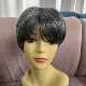 新款 女士花白发头假短直发发真奶奶表演白发假发老人整顶花白发头