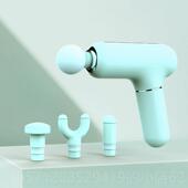 新款 mni筋膜枪肌肉放松按粉摩器少女便携静音健身动专业i迷电你按