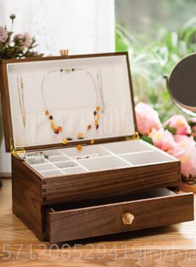 新款匠心中式实国风古木首饰盒收纳高档轻奢新人坊结典婚礼物高级