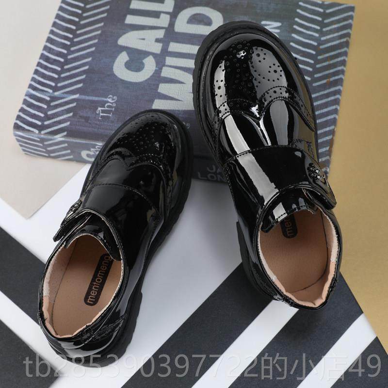 新款男皮鞋2024新款英伦风演出鞋子儿童色演礼服搭配出黑童鞋中大