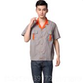 夏工作服男女套装 上季 短袖 新款 汽修服工厂车间工衣地建设工装 夏劳
