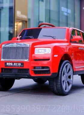 新款劳斯莱斯库南儿童电动汽车男里女车孩遥控玩具车越野可四坐人