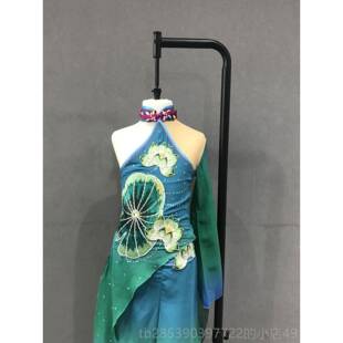 新款儿童新款羽化灵蛇舞蹈舞演服装古典服秧定歌服扇子舞出制女