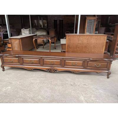 新款美法式电视柜实木客厅家用茶几组合欧小户型复轻古奢式柜子式