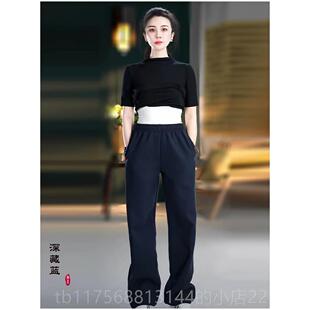 正品陈英太极拳功裤子秋冬季男女春横裤弹棉麻武术练灯笼加绒厚款