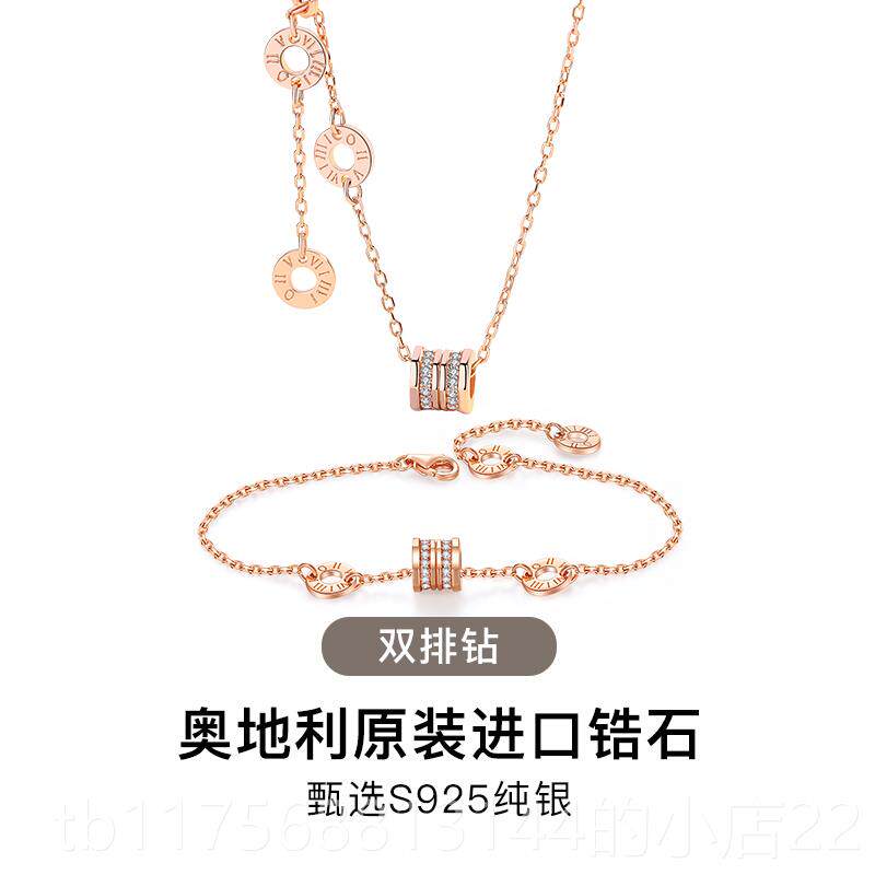 正品手小蛮腰金链女纯银韩版简约首饰品学生ins性小众设计个玫瑰