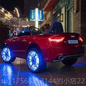 正品 奥迪儿童电动车四轮坐带遥控汽车可小孩宝可坐人玩具宝车遮阳