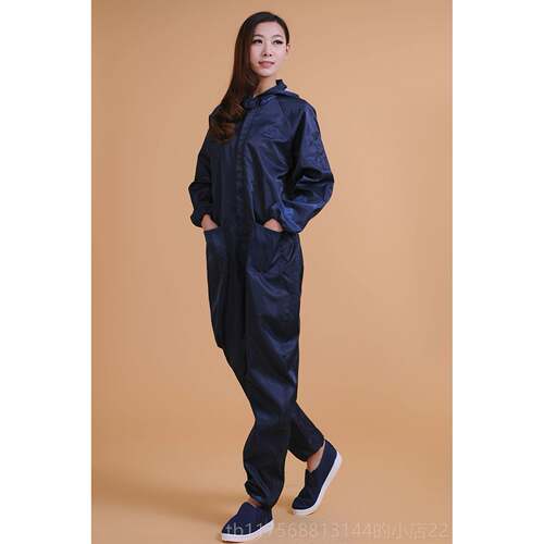 正品加肥大超大号特大号防电静连体连帽服大褂分加体静电衣无尘防